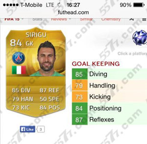 fifa15法甲门将推荐_5577我机网