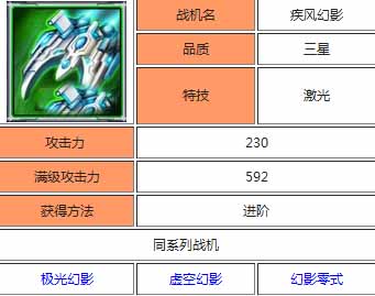 雷霆战机幻影系列战机分析_5577我机网