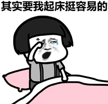 其实要我起床挺容易的表情包完整版