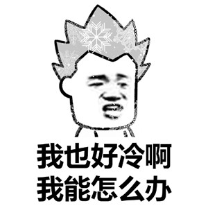 好冷咪咪都冻僵了动态qq表情表情包搞笑图片