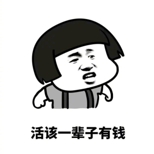 活该一辈子有钱表情包去水印版