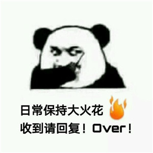 日常保持小火花收到请回复表情包