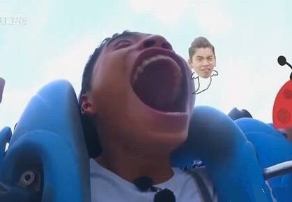 王大陆过山车大嘴表情包