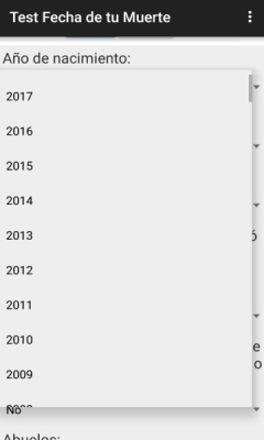 app(test fecha de tu muerte)