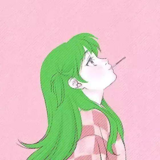 抖音绿色情侣头像一男一女图片