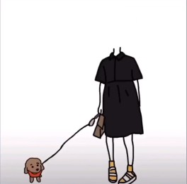 牵狗情侣头像