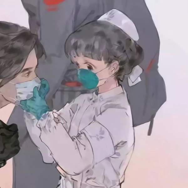 口罩情侣头像一对两张图片