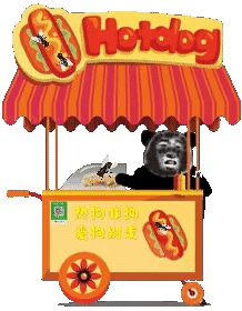 熊猫头摆地摊微信表情包动图