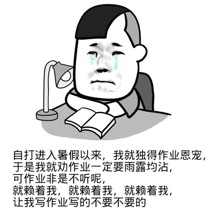 暑假最后一天狂补作业表情包